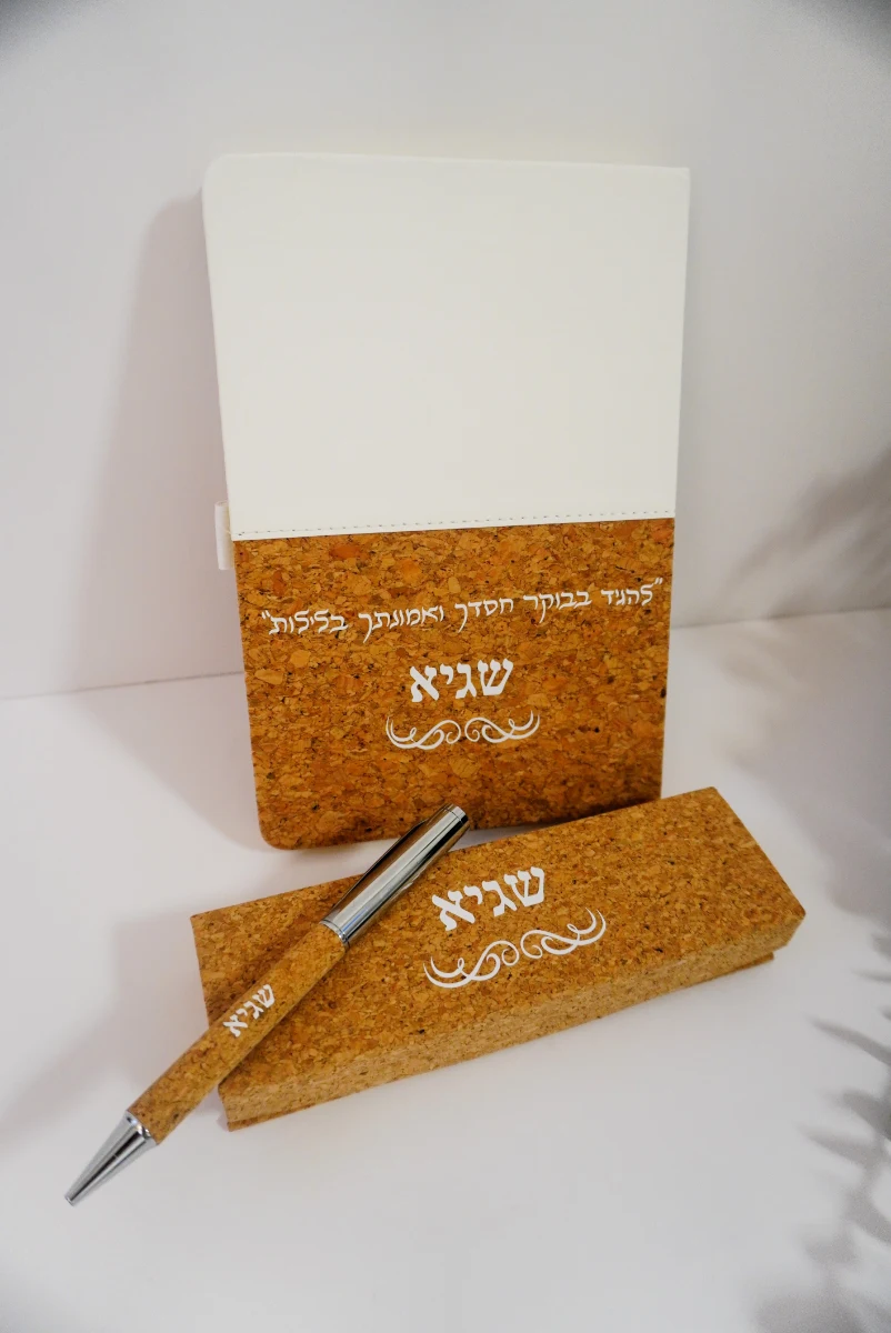מחברת ועט עם קופסא  לעט סגנון לגבר